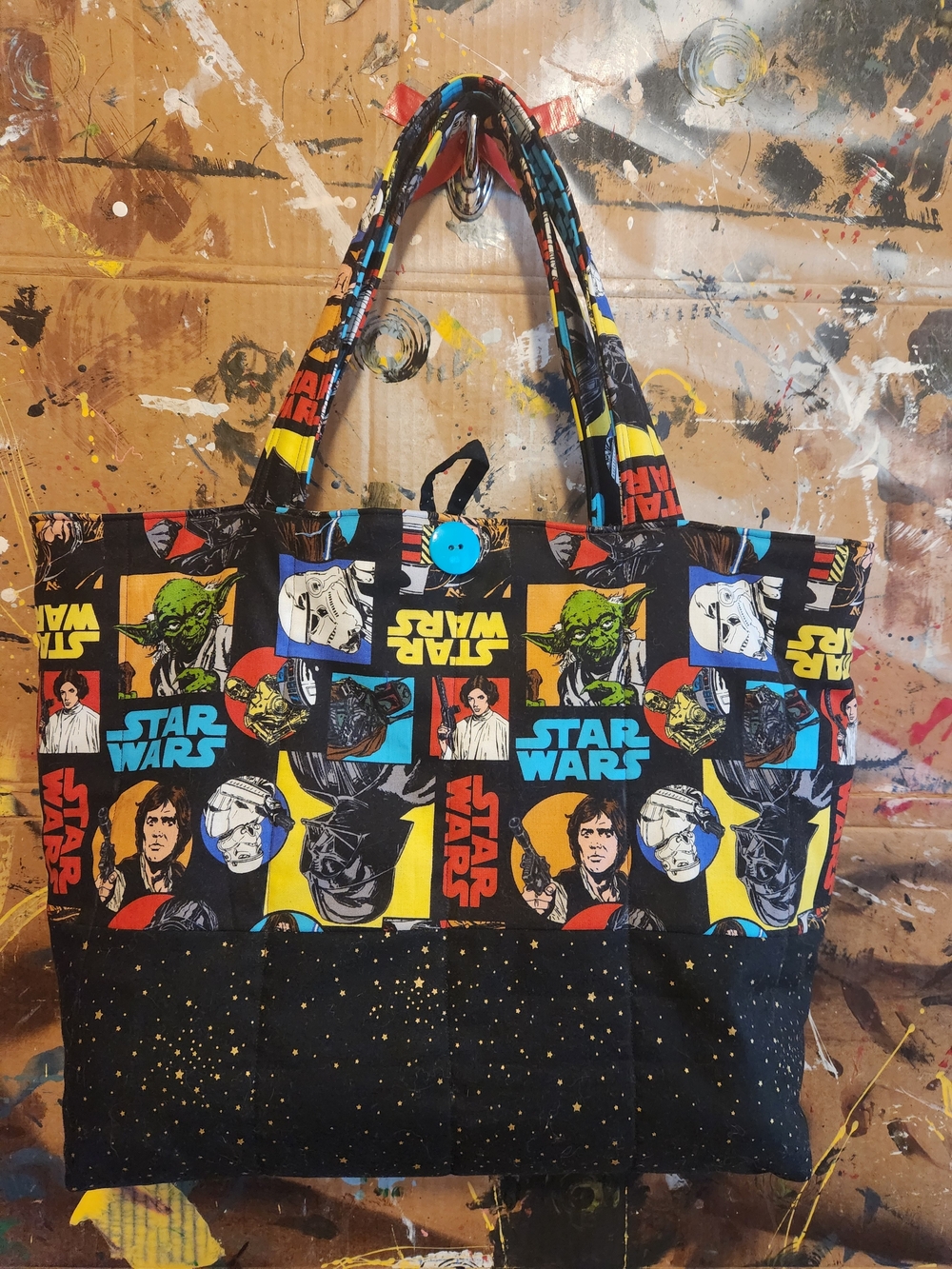 Star Wars Black Multi-Panel Tote Bag.